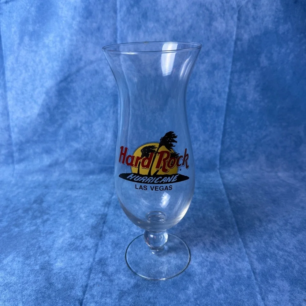 Hard Rock Cafe Las Vegas Hurricane Glass Souvenir Barware Collectible 9.5